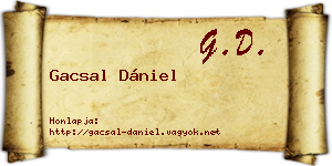 Gacsal Dániel névjegykártya